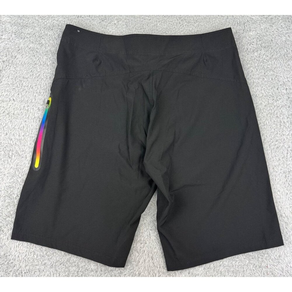 Mens Black OPFlex 4-Way Stretch Board Shorts 34 W/Zip Pocket Drawstring PreOwned - Picture 8 of 10